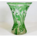 A 19thC. Webb signed glass vase, crack to base 8.7