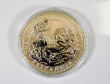 A cased £2 Britannia silver proof coin