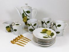 A Japanese porcelain coffee set