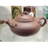 A Chinese Yixing teapot