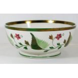 A c.1800 creamware style bowl with painted decor