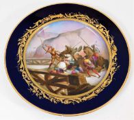 A 19thC. Sevres porcelain plate titled "Bayard au