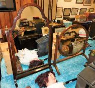 Two c.1900 dressing table mirrors