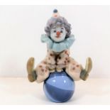 A Lladro clown figurine with ball pattern no. 5813