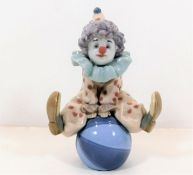 A Lladro clown figurine with ball pattern no. 5813