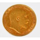 An Edward VII 1904 half gold sovereign