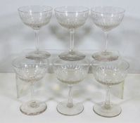 A set of six c.1900 Champagne glasses, no faults