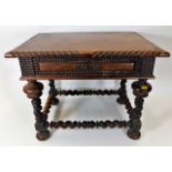 An 18thC. Portuguese rosewood low level table 23.7