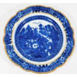 An 18thC. Caughley porcelain plate 8.125in wide