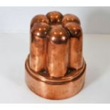 A Victorian copper lobbed style jelly mould 5.375i