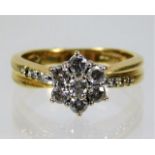 An 18ct ring set with approx. 0.5ct diamond 4.5g s