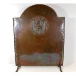 A Hugh Wallis arts & crafts copper fire screen 29.