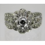 An 18ct white gold ring set with approx. 0.5ct dia