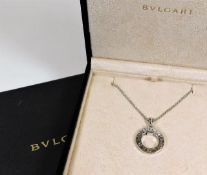 An 18ct gold boxed Bulgari B-Zero necklace & signa