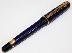 A Waterman Phileas purple swirl fountain pen