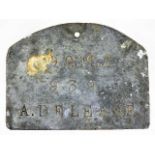 A 90th L. I. 939 A. Deleane kit bag tag