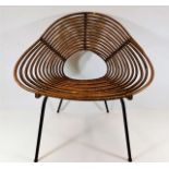 A retro 1960's Dutch Rohe Rotan rattan chair