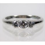 An 18ct white gold set with approx. 0.5ct diamond