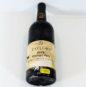 A bottle of 1975 Taylors port, stored flat