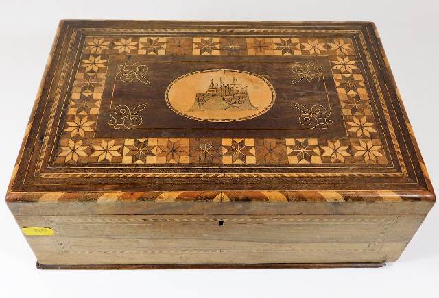 A good 19thC. marquetry box 13in wide