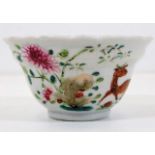 An early 19thC. Chinese tea bowl with floral & dee