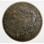 A US 1885 silver dollar