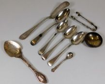 A quantity of mixed silver items & a silver plated