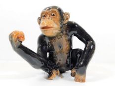 A Sylvac pottery Chimpanzee with carrot 6.75in hig