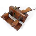 A 19thC. walnut plough plane