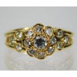 An 18ct gold ring set with approx. 1ct of diamond
