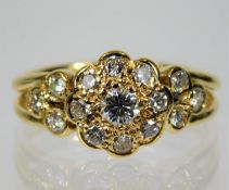 An 18ct gold ring set with approx. 1ct of diamond