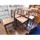 A set of five c.1840 elm country chairs