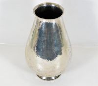 A German .800 silver vase of stylised form with li