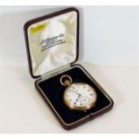 A 9ct gold J. W. Benson pocket watch with original