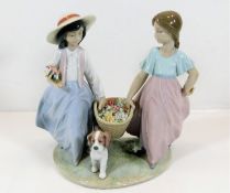 A Lladro figure group with dog pattern no.6250 8.8