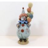 A Lladro clown figurine with balloons pattern no.