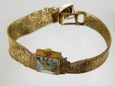 A ladies Rotary wristwatch with 9ct gold case & st