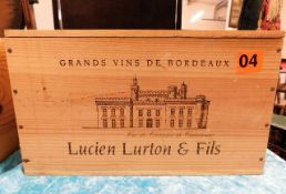 A case of six bottles of 750ml Lucien Lurton & Fil