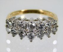 An 18ct gold ring set with approx. 1.68ct diamonds