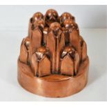 A Victorian copper tower style jelly mould 4.25in