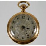 A 14ct gold small pocket watch, not running 14.9g