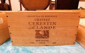 A case of six bottles of 750ml Chateau Cerestin La