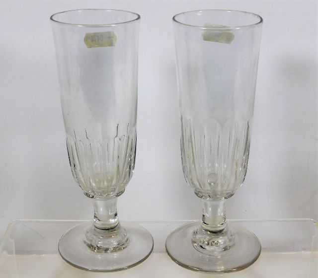 A pair of 19thC. ale glasses 7.5in high