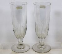 A pair of 19thC. ale glasses 7.5in high