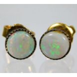 A pair of silver opal earrings 1.2g