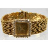 A ladies Golden Crown gold plated wrist watch with