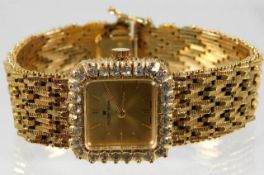 A ladies Golden Crown gold plated wrist watch with