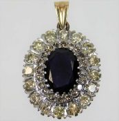 An 18ct gold pendant set with approx. 1.8ct diamon