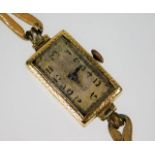 A ladies early 20thC. 18ct gold Rolex wrist watch