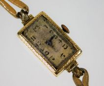 A ladies early 20thC. 18ct gold Rolex wrist watch